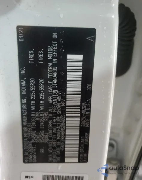 2021 Toyota Highlander Platinum z USA, uszkodzony, nr VIN 5TDFZRBH8MS084885